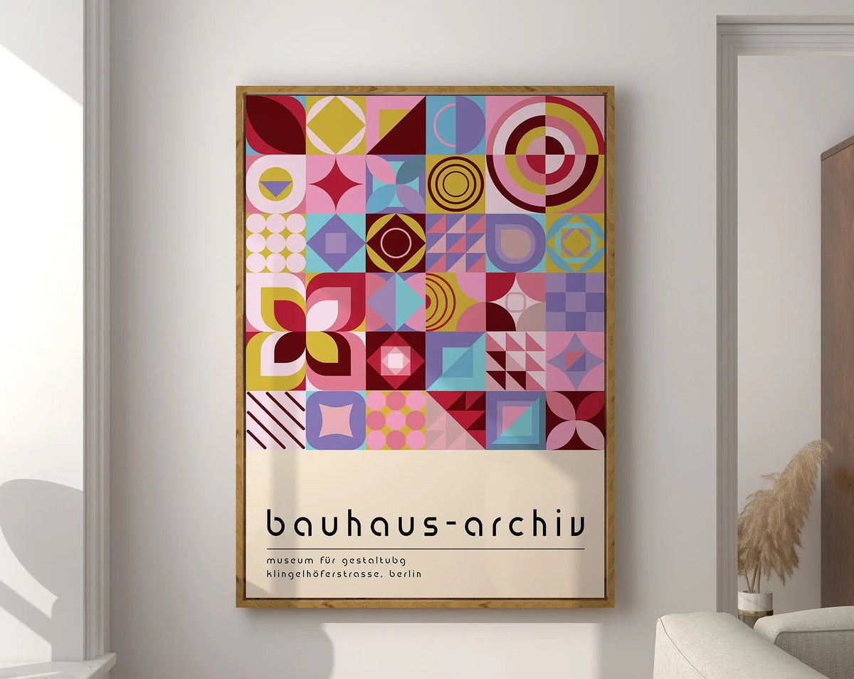 Bauhaus Geometric Poster