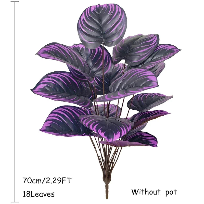 Faux Monstera Leaf Branch