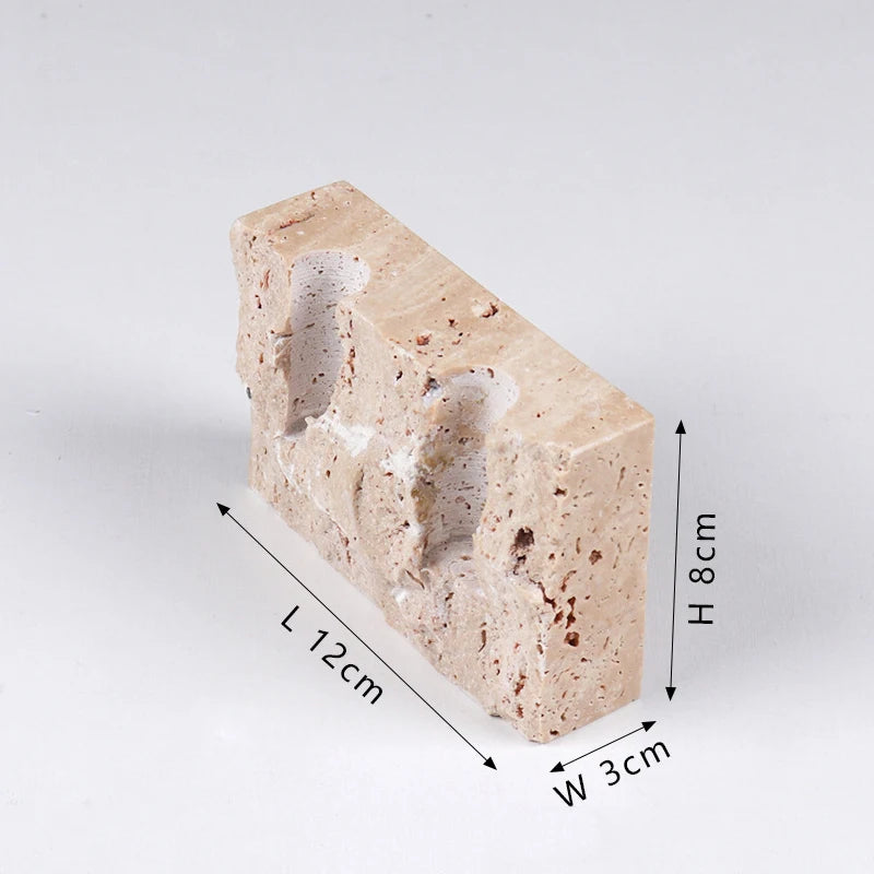 Holes Marble Candlestick Holder