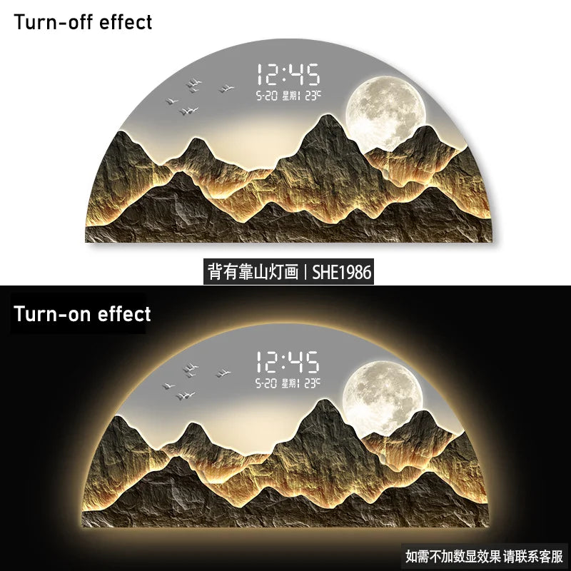 Auspicious Mountain Clock Art