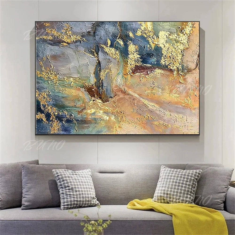 Gold Foil Impasto Painting