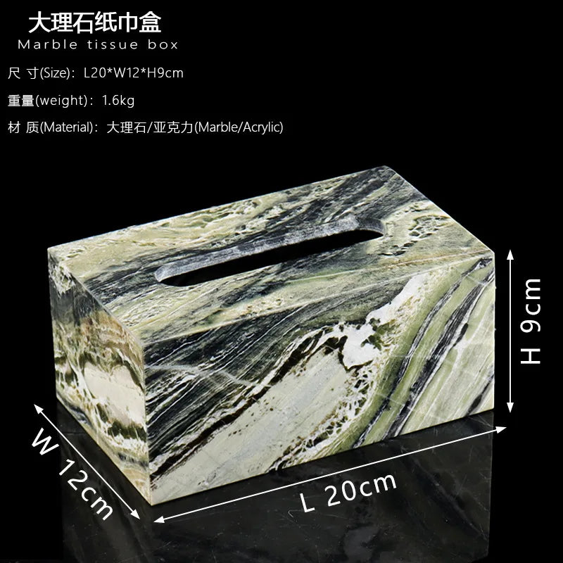 Minimalist Marble Tissue Box