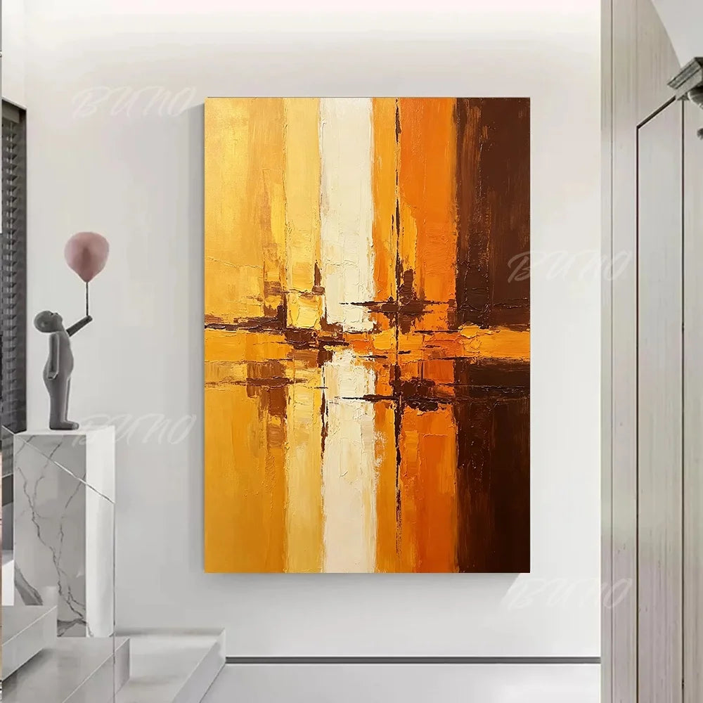 Warm Brown Minimalist Painting