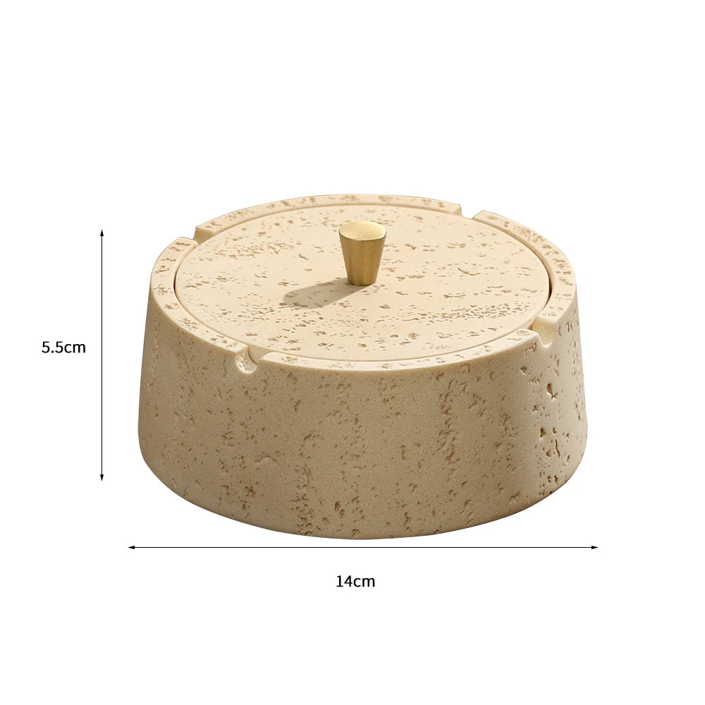 Retro Natural Travertine Ashtray