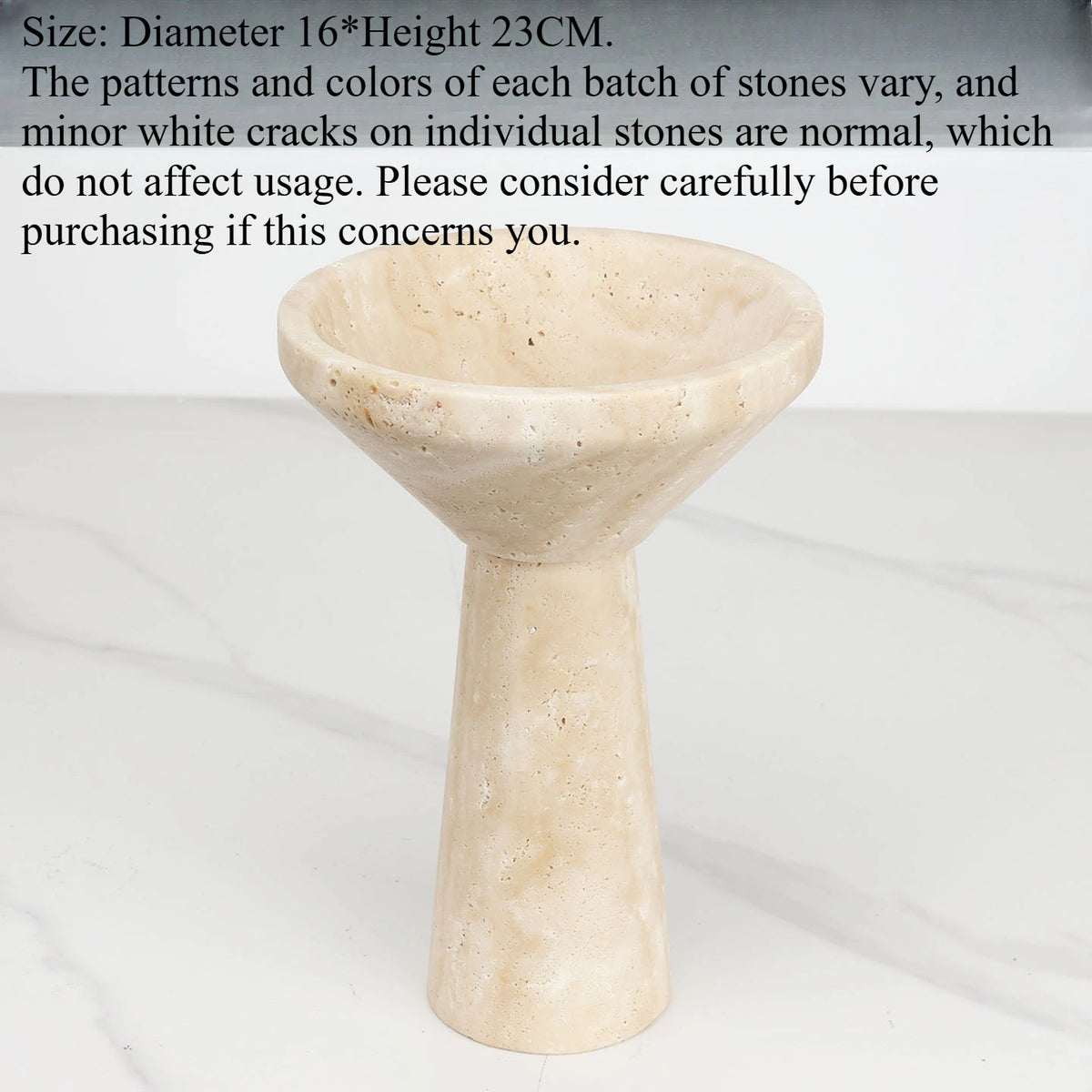 Footed Marble Fruit Stand