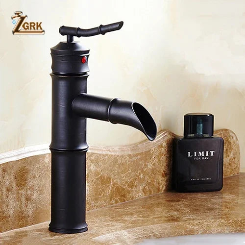 Waterfall Basin Mixer Bamboo Spout