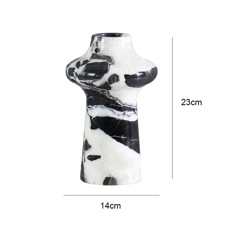 Noir Grand Antique Marble Vase