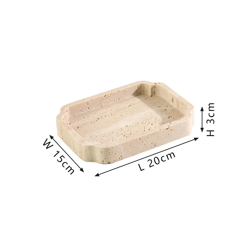Travertine Catchall Tray