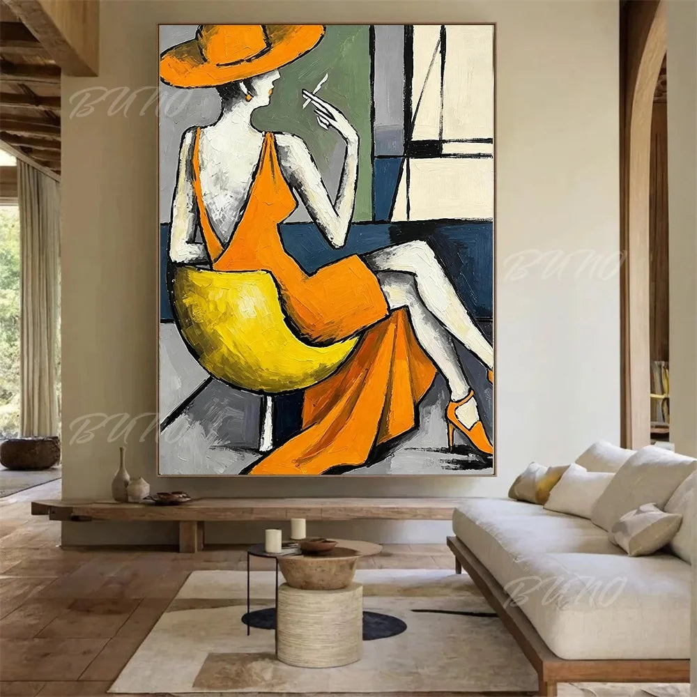 Textured Fashion Figure Art