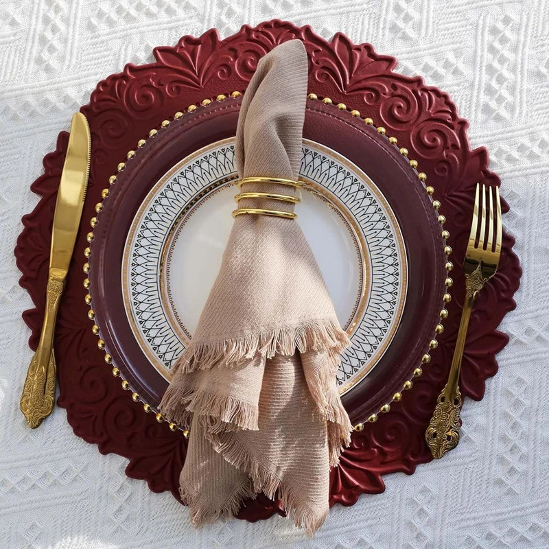 Round Leather Table Mats