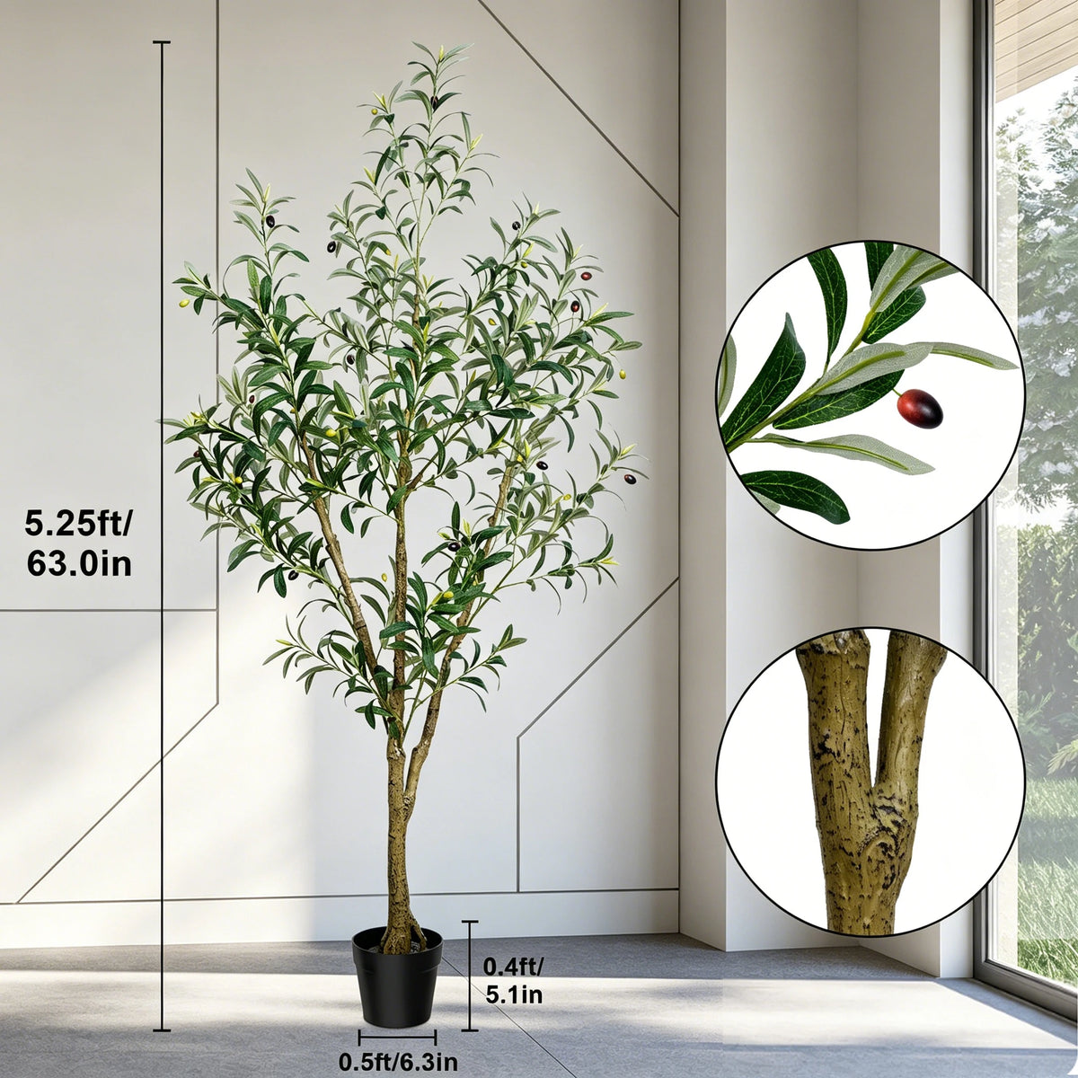 Olive Trees Artificial Indoor Faux Tree