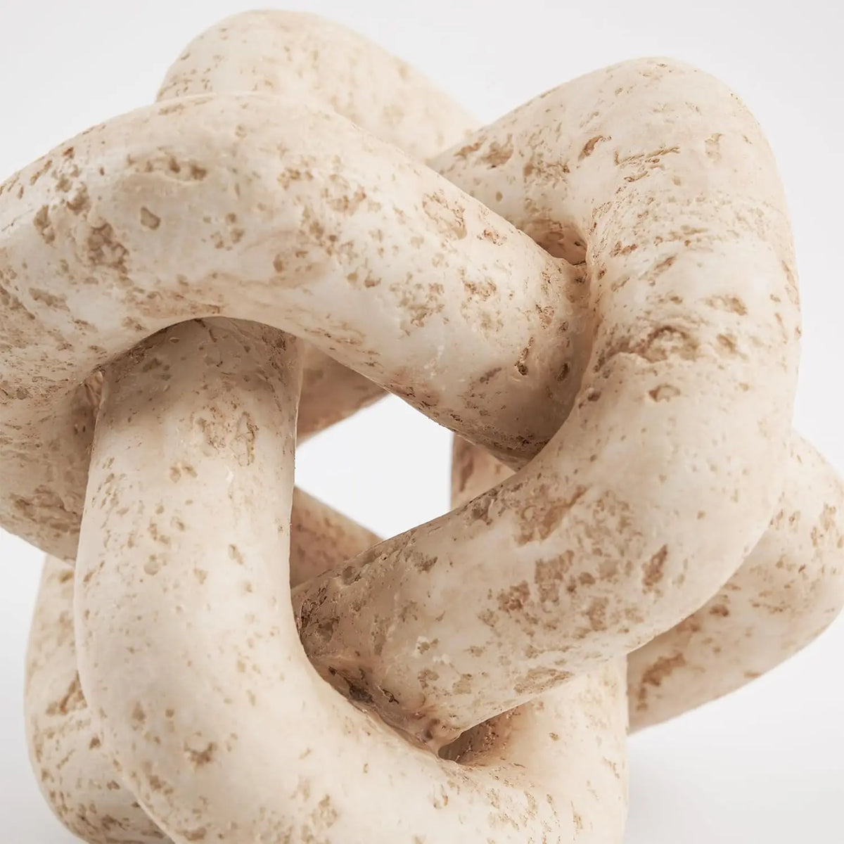 Link Knot Decor Beige Travertine