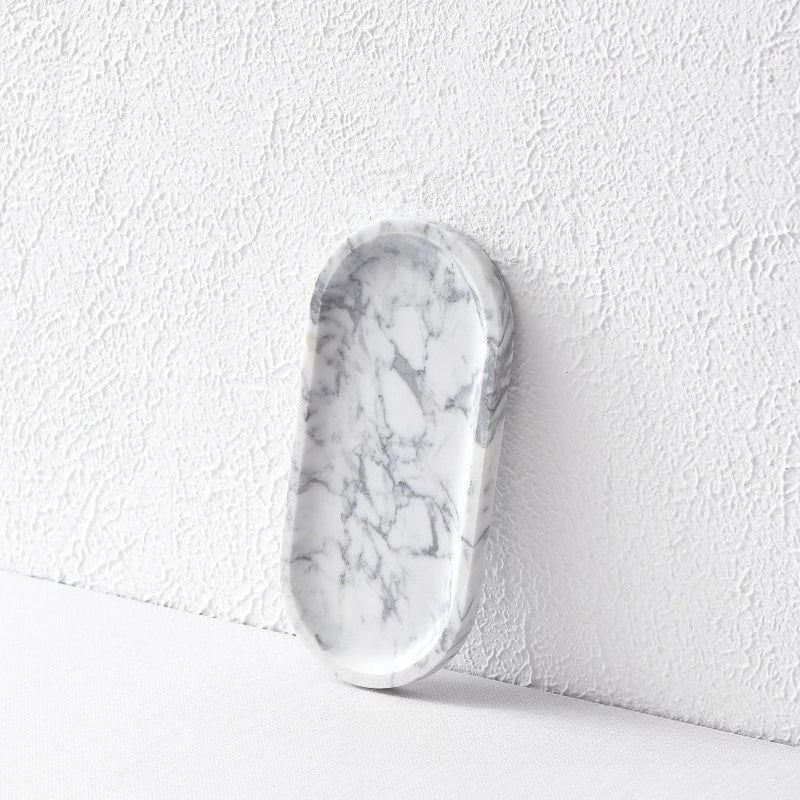 Marble Oval Vanity Tray