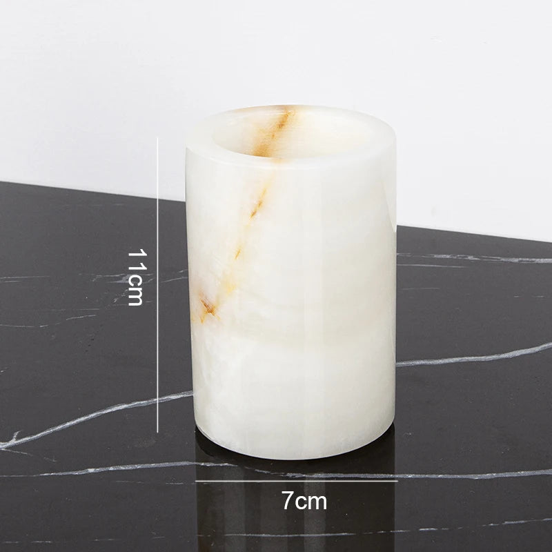 White Onyx Vanity Set