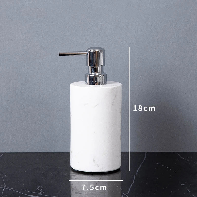 White Volakas Bath Set