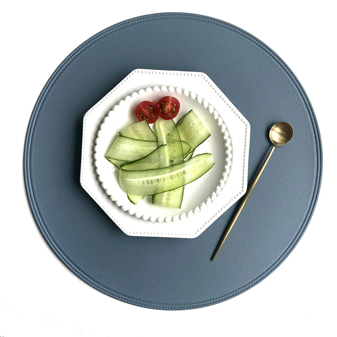 Round Leather Placemat Set