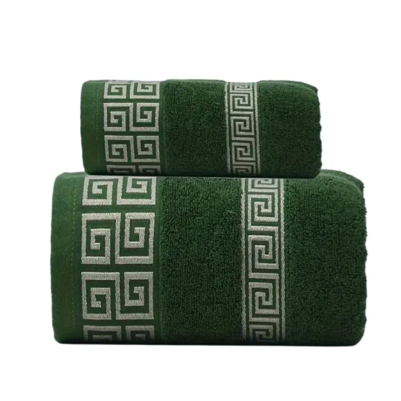 Black Cotton Towel Set