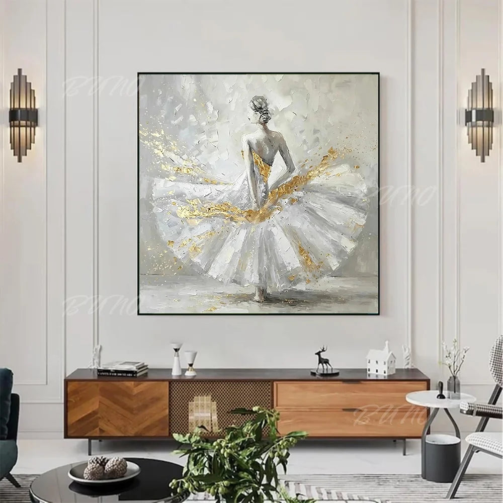 Gold Foil Canvas Painting