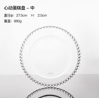 Love fruit glass plate retro