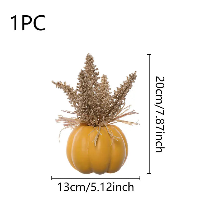 Wheat and Pumpkin Decor