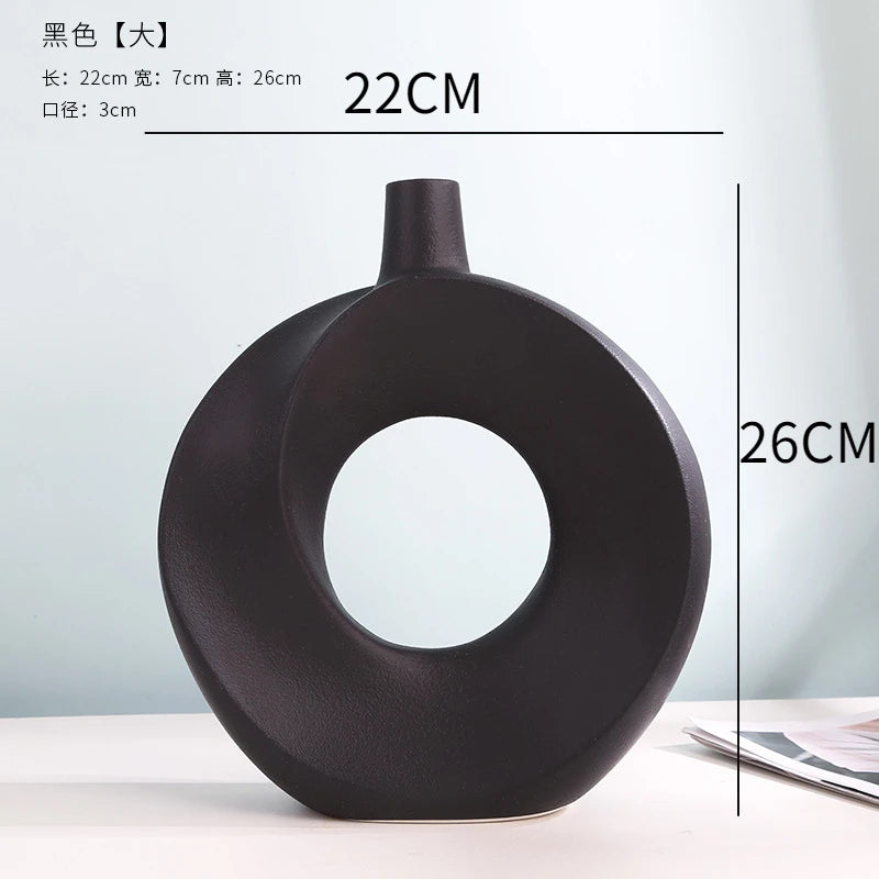 Donut Hollow Ceramic Vase