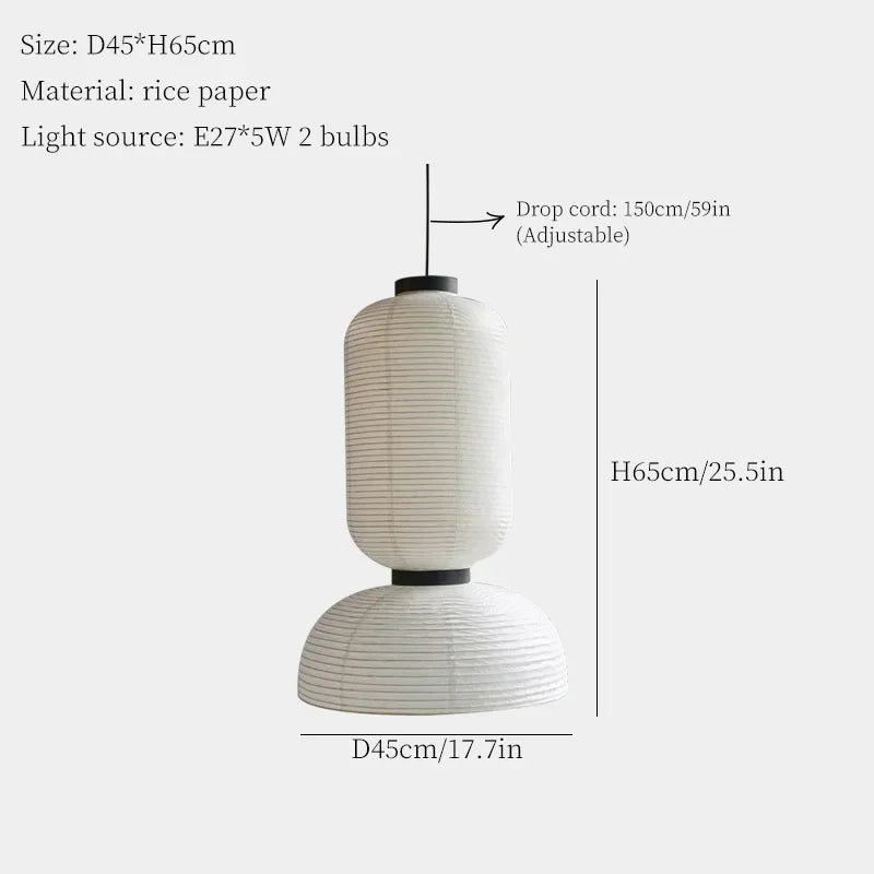 Japanese Rice Paper Pendant Lamp