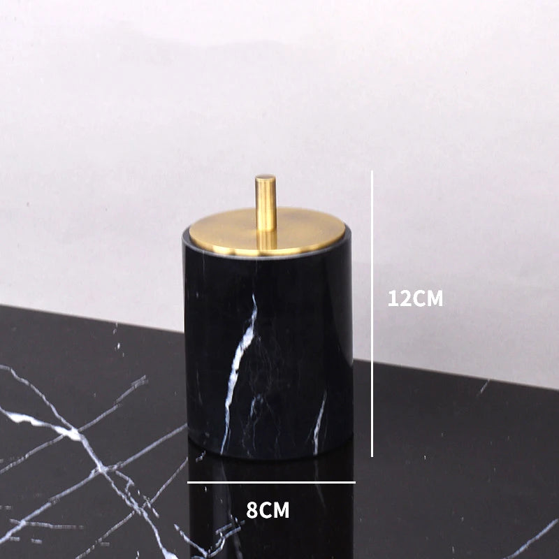 Nero Marquina Marble Bath Set