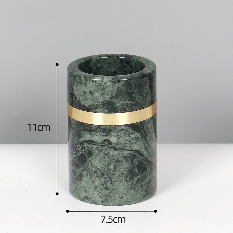 Indian Green Natural Marble Bathroom Set