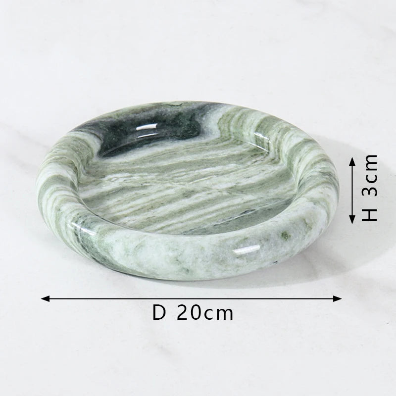 Natural Marble Round Tray