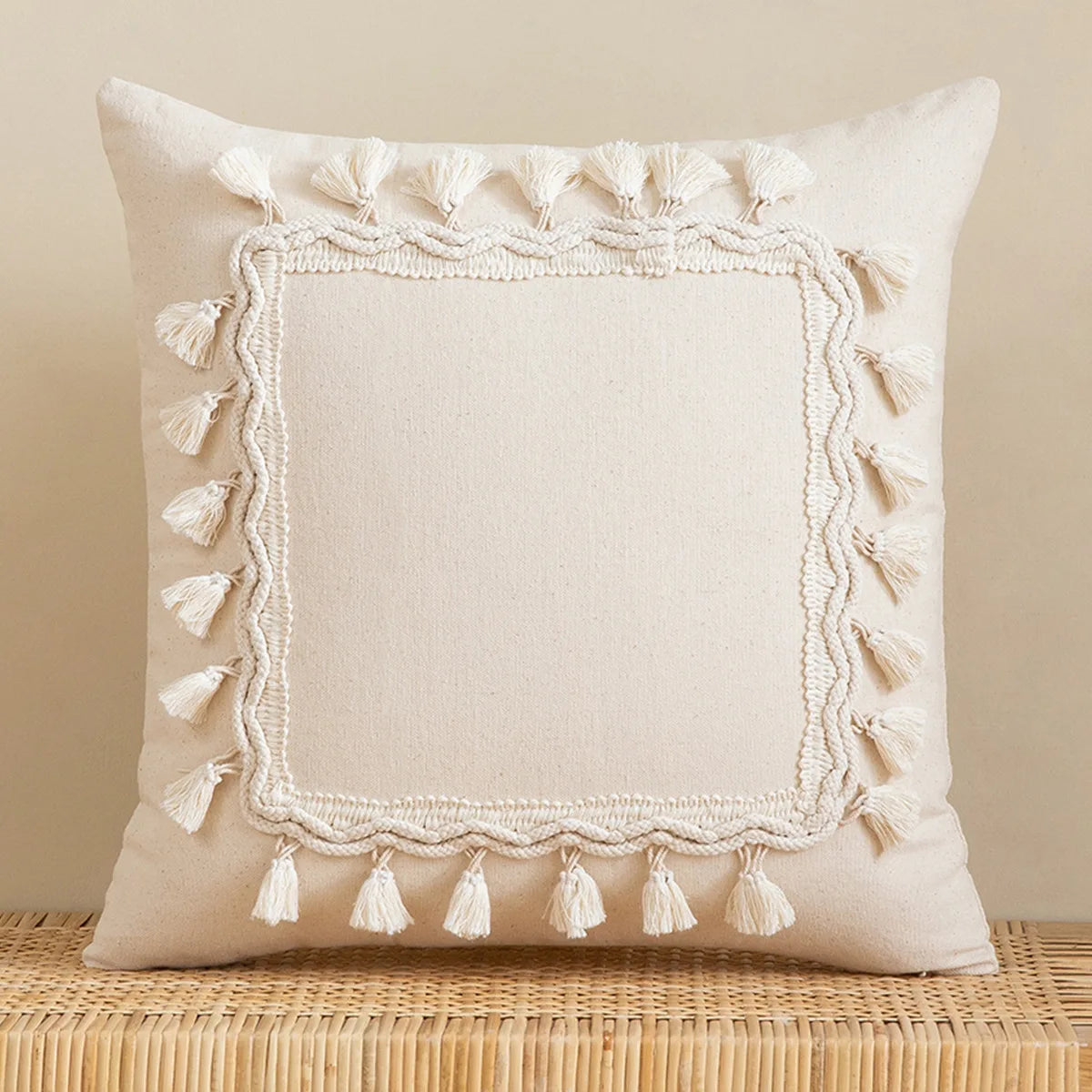 Tufted Tassel Cushion Cover