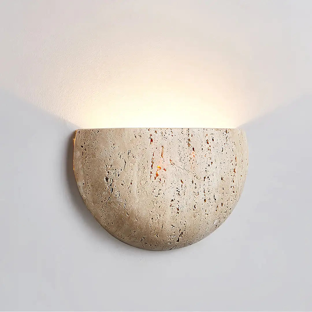 Japanese Yellow Travertine LED Wall Light