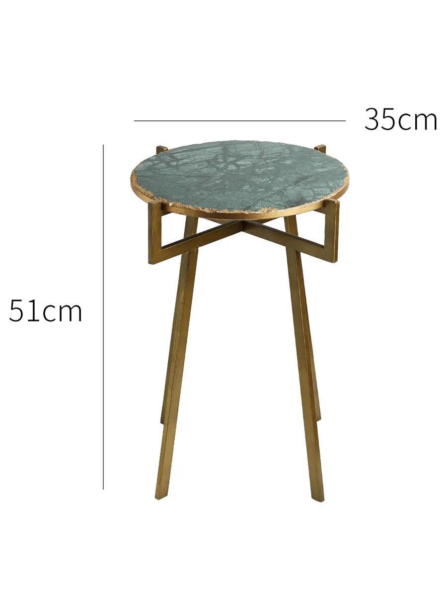 Round Marble End Table