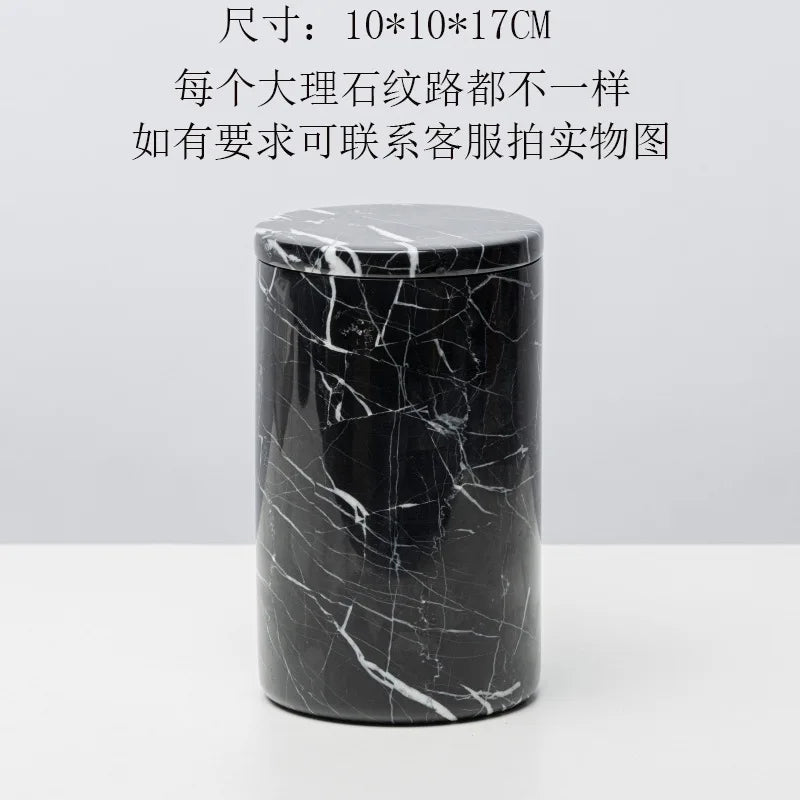 Nordic Marble Storage Jar