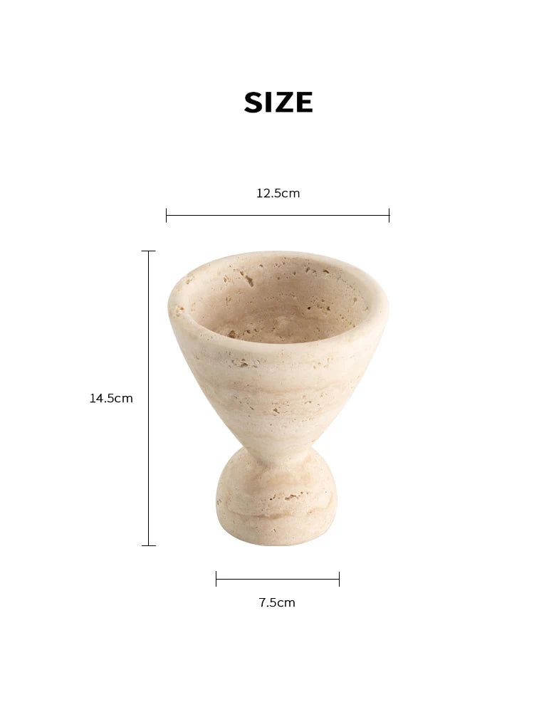 Travertine Palo Santo Holder
