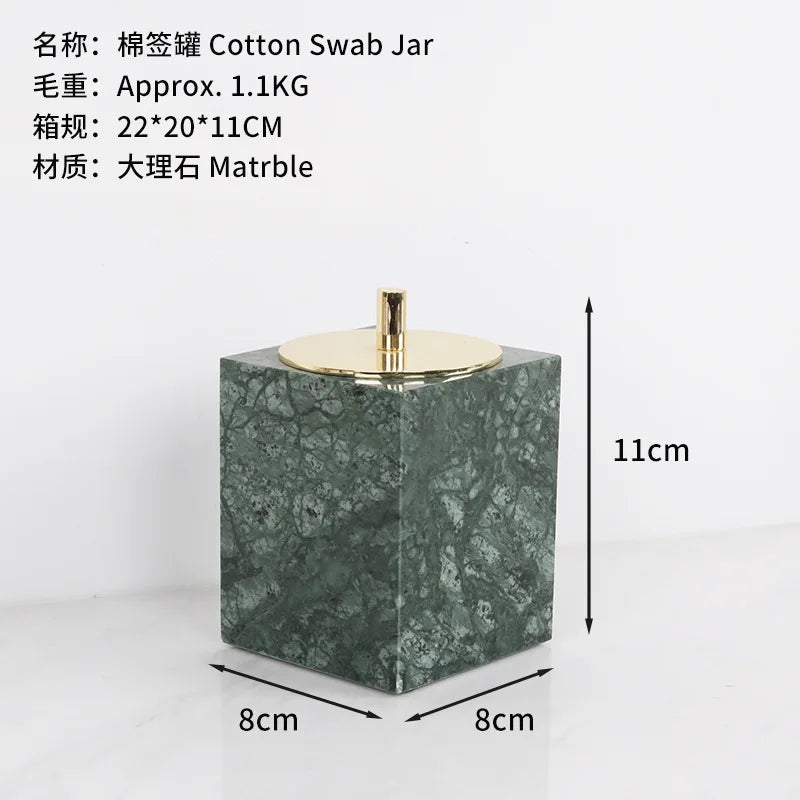 Green Marble Bath Set