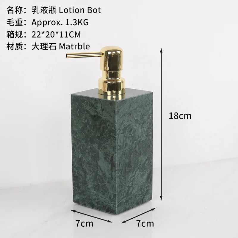 Green Marble Bath Set