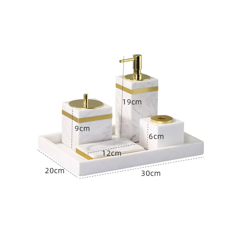 Volakas Marble Bath Set