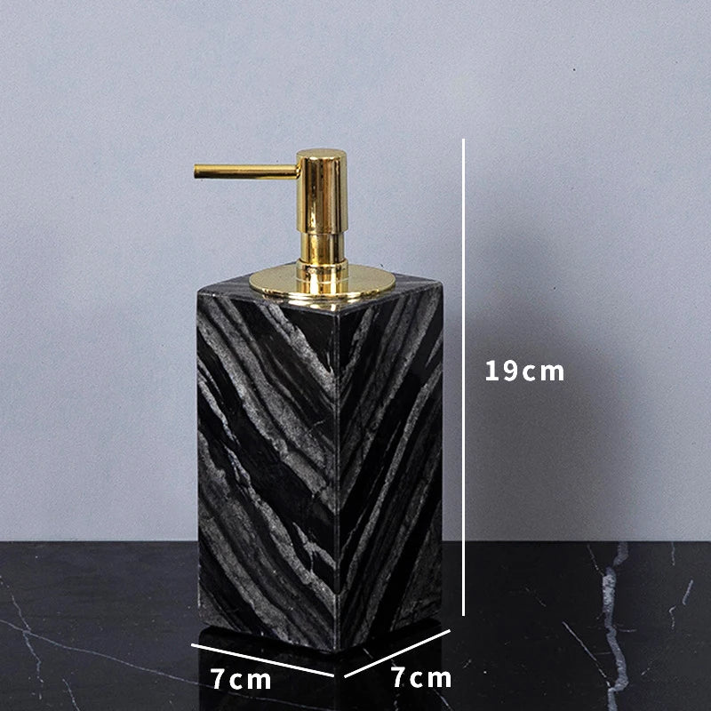 Wood Grain Marble Bath Set