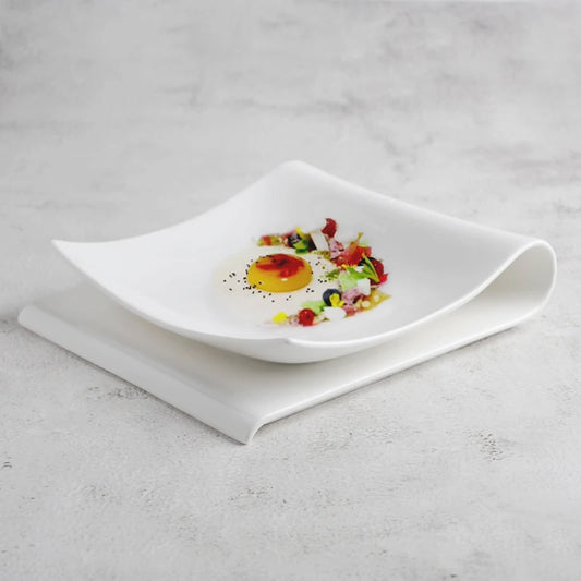 Square Folding Plate Western Food