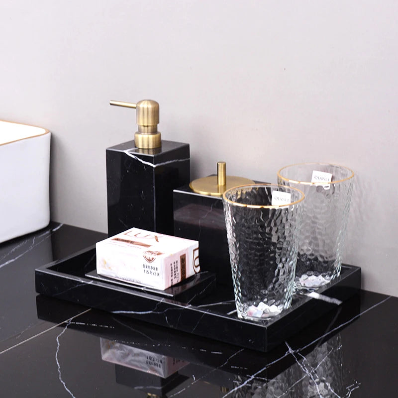 Black Marquina Natural Marble Bathroom