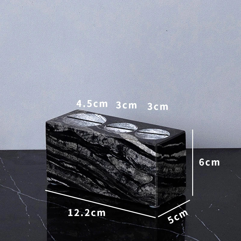 Wood Grain Marble Bath Set