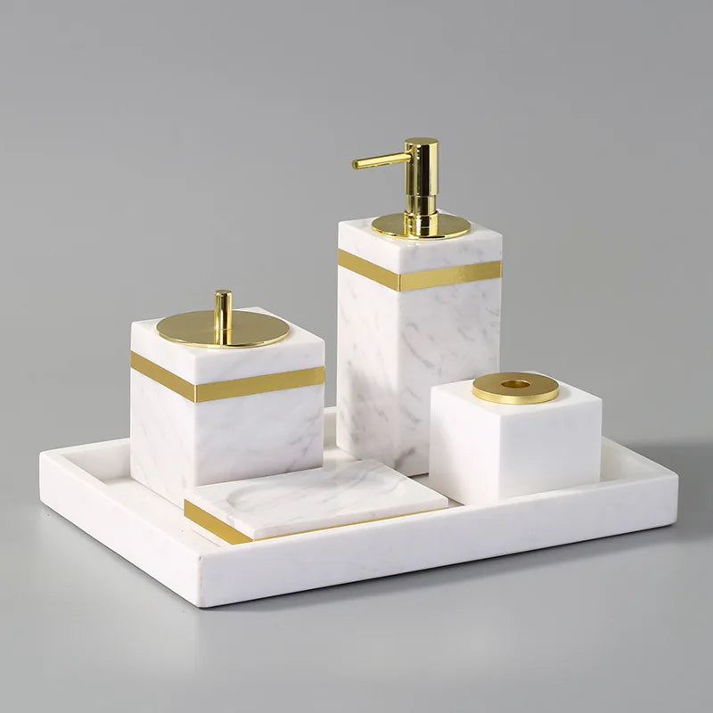 Volakas Marble Bath Set