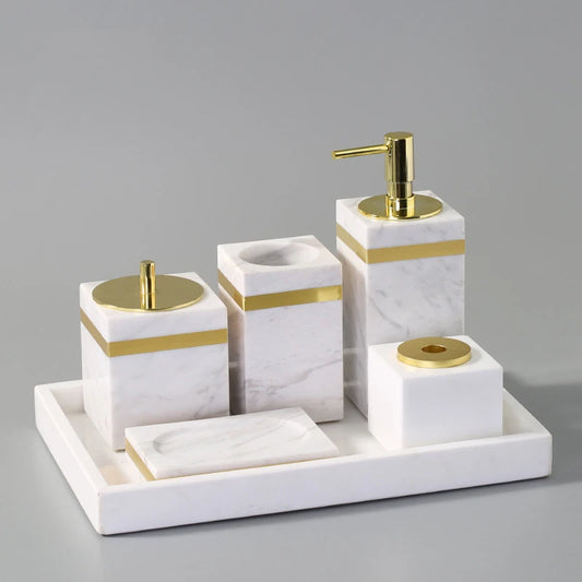 Volakas Marble Bath Set
