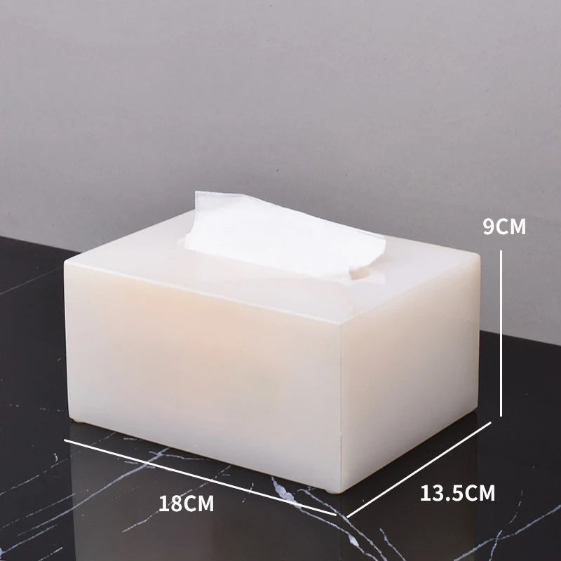 White Onyx Minimalist Bath Set