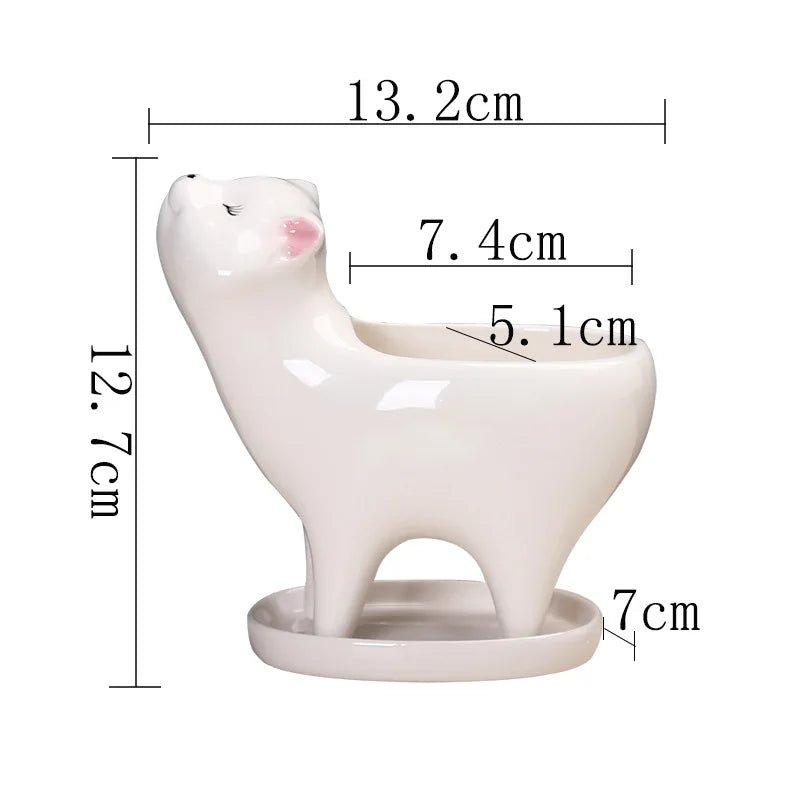 Ceramic Succulent Flowerpot Garden Gardening