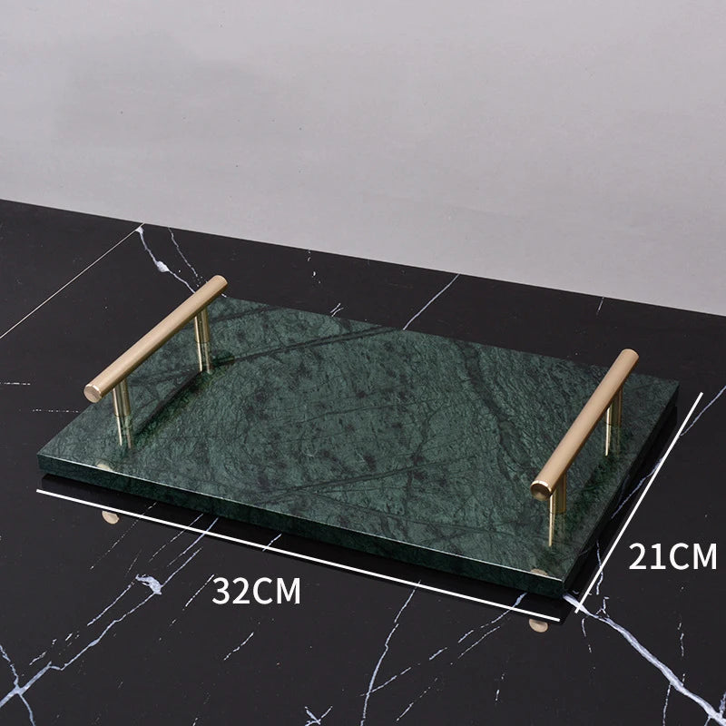 Dark Green Natural Marble Bathroom Set