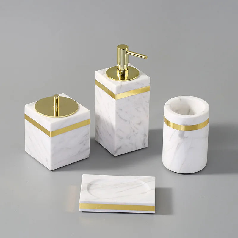 Volakas Marble Bath Set