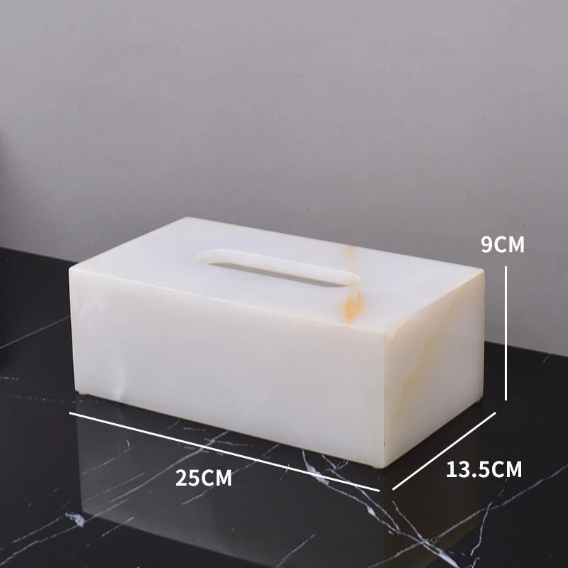 White Onyx Minimalist Bath Set