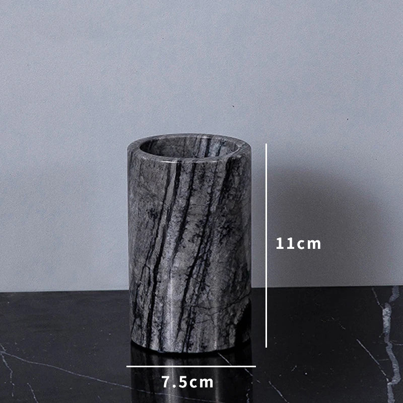 Wood Grain Marble Bath Set