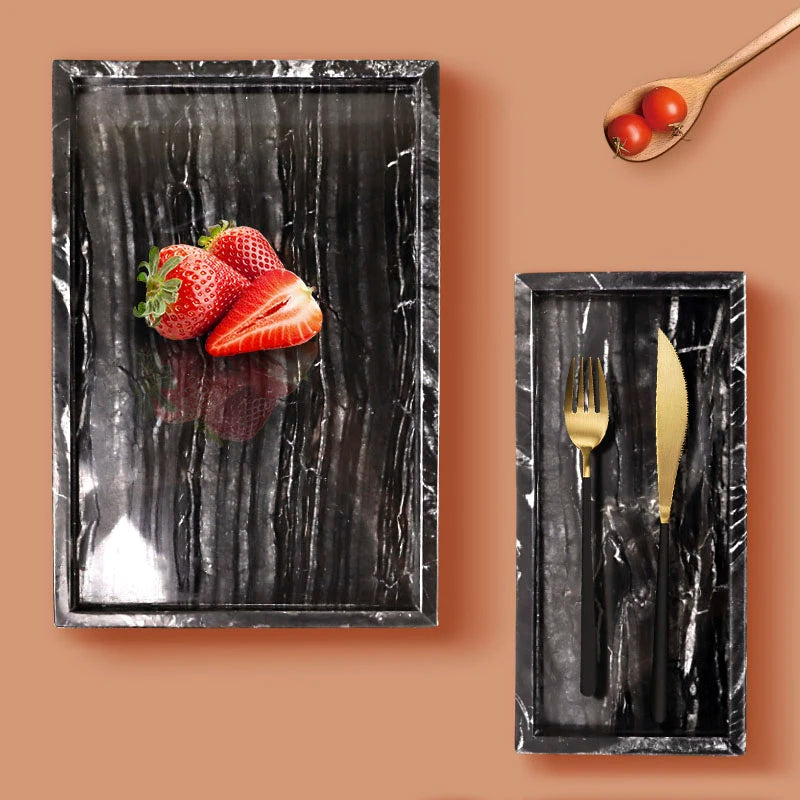 Real Natural Marble Tray